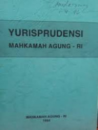 Image of YURISPRUDENSI MAHKAMAH AGUNG R1 1994